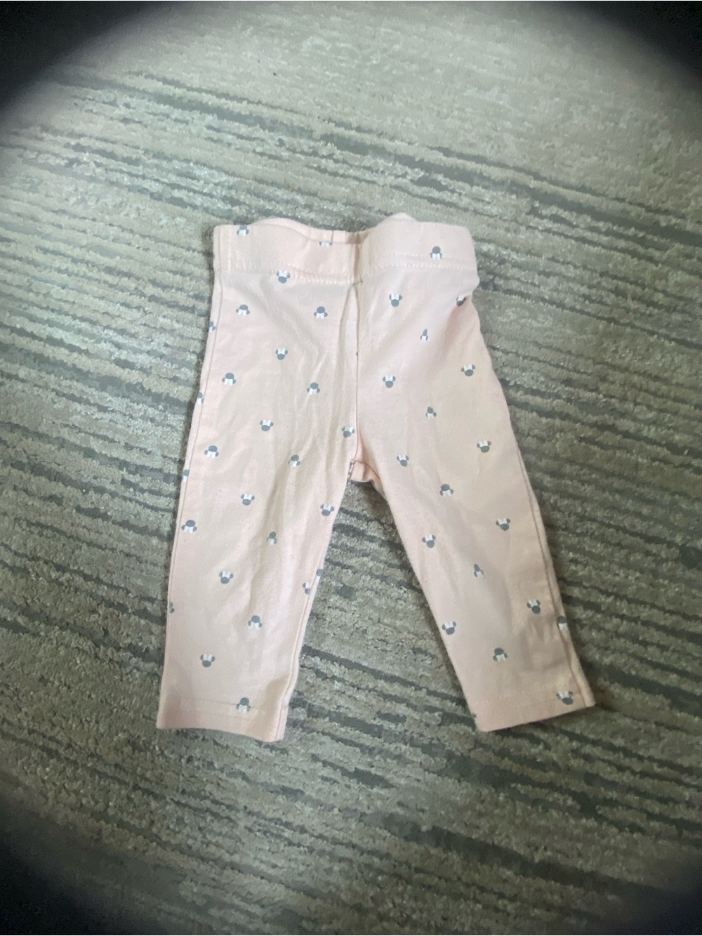 Carter's Light Pink Leggings with Tiny Blue Heart Dots